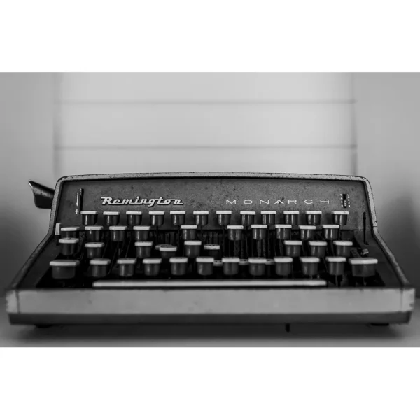 Retro Typewriter Photographic Art Matted Print